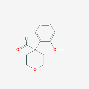 molecular formula C13H16O3 B1453961 4-(2-甲氧基苯基)四氢-2H-吡喃-4-甲醛 CAS No. 902836-57-1