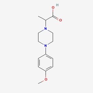 molecular formula C14H20N2O3 B1453962 2-[4-(4-甲氧基苯基)哌嗪-1-基]丙酸 CAS No. 1039993-12-8