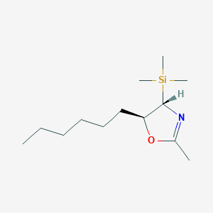 (4S,5S)-5-Hexyl-2-methyl-4-(trimethylsilyl)-4,5-dihydro-1,3-oxazole