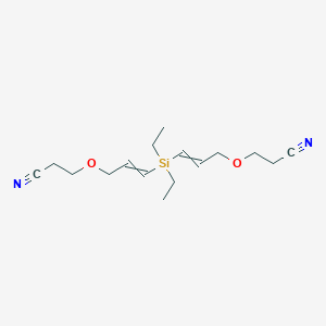 3,3'-{(Diethylsilanediyl)bis[(prop-1-ene-1,3-diyl)oxy]}dipropanenitrile