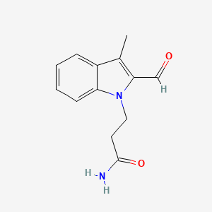 3-(2-Formyl-3-methyl-1H-indol-1-yl)propanamide