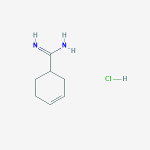 molecular formula C7H13ClN2 B1453986 Cyclohex-3-ene-1-carboximidamide hydrochloride CAS No. 91773-25-0