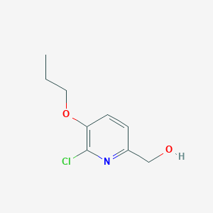 molecular formula C9H12ClNO2 B1453991 2-吡啶甲醇，6-氯-5-丙氧基- CAS No. 943750-90-1