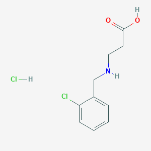 molecular formula C10H13Cl2NO2 B1453999 3-{[(2-氯苯基)甲基]氨基}丙酸盐酸盐 CAS No. 1172940-80-5