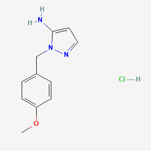 molecular formula C11H14ClN3O B1454003 1-(4-methoxybenzyl)-1H-pyrazol-5-amine hydrochloride CAS No. 227617-24-5
