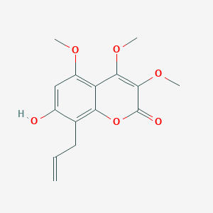 2H-1-Benzopyran-2-one, 7-hydroxy-3,4,5-trimethoxy-8-(2-propenyl)-