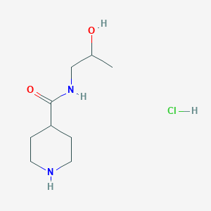 molecular formula C9H19ClN2O2 B1454005 盐酸N-(2-羟丙基)哌啶-4-甲酰胺 CAS No. 1171534-57-8