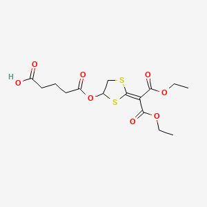 Pentanedioic acid, mono(2-(2-ethoxy-1-(ethoxycarbonyl)-2-oxoethylidene)-1,3-dithiolan-4-yl) ester