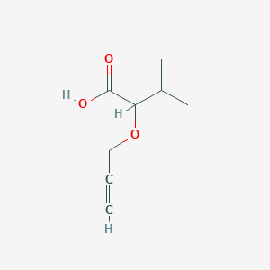 molecular formula C8H12O3 B1454008 3-Methyl-2-(prop-2-ynyloxy)butanoic acid CAS No. 1092298-98-0