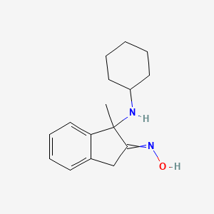 N-[1-(Cyclohexylamino)-1-methyl-1,3-dihydro-2H-inden-2-ylidene]hydroxylamine