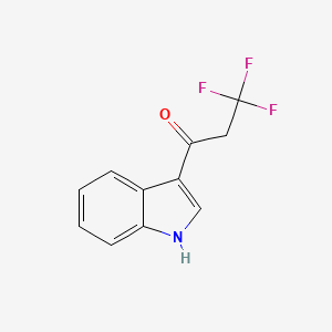 molecular formula C11H8F3NO B1454011 3,3,3-三氟-1-(1H-吲哚-3-基)丙酮 CAS No. 1094462-44-8