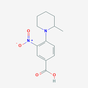 molecular formula C13H16N2O4 B1454012 4-(2-Methylpiperidin-1-yl)-3-nitrobenzoic acid CAS No. 1019461-42-7