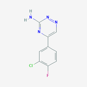 molecular formula C9H6ClFN4 B1454015 5-(3-氯-4-氟苯基)-1,2,4-三嗪-3-胺 CAS No. 1094231-67-0