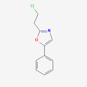 molecular formula C11H10ClNO B1454018 2-(2-氯乙基)-5-苯基-1,3-噁唑 CAS No. 70680-56-7
