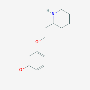 molecular formula C14H21NO2 B1454019 3-甲氧基苯基 2-(2-哌啶基)乙基醚 CAS No. 946682-04-8