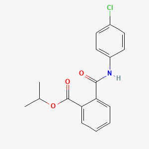 molecular formula C17H16ClNO3 B14540191 Propan-2-yl 2-[(4-chlorophenyl)carbamoyl]benzoate CAS No. 62377-26-8