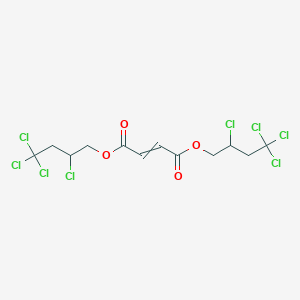 molecular formula C12H12Cl8O4 B14540202 Bis(2,4,4,4-tetrachlorobutyl) but-2-enedioate CAS No. 61856-21-1