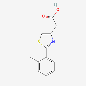 molecular formula C12H11NO2S B1454026 [2-(2-甲基苯基)-1,3-噻唑-4-基]乙酸 CAS No. 23353-16-4