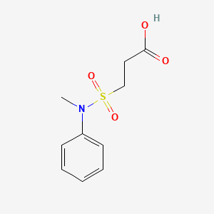 molecular formula C10H13NO4S B14540299 Propanoic acid, 3-[(methylphenylamino)sulfonyl]- CAS No. 62416-04-0