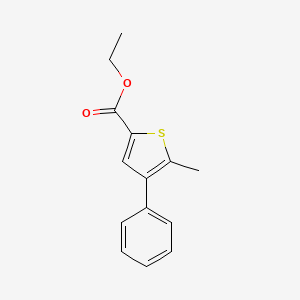 molecular formula C14H14O2S B14540310 Ethyl 5-methyl-4-phenylthiophene-2-carboxylate CAS No. 62404-01-7