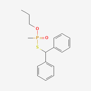 molecular formula C17H21O2PS B14540382 S-(Diphenylmethyl) O-propyl methylphosphonothioate CAS No. 62246-64-4