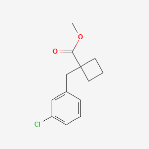 molecular formula C13H15ClO2 B14540414 Methyl 1-[(3-chlorophenyl)methyl]cyclobutane-1-carboxylate CAS No. 62410-53-1