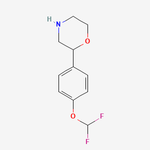 molecular formula C11H13F2NO2 B1454045 2-[4-(Difluoromethoxy)phenyl]morpholine CAS No. 1097820-96-6