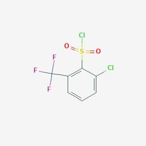 molecular formula C7H3Cl2F3O2S B1454046 2-Chloro-6-(trifluoromethyl)benzene-1-sulfonyl chloride CAS No. 874814-70-7