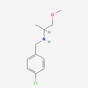 molecular formula C11H16ClNO B1454049 [(4-Chlorophenyl)methyl](1-methoxypropan-2-yl)amine CAS No. 1019628-28-4