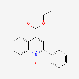 molecular formula C18H15NO3 B14540503 Ethyl 1-oxo-2-phenyl-1lambda~5~-quinoline-4-carboxylate CAS No. 61845-40-7