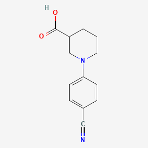 molecular formula C13H14N2O2 B1454051 1-(4-Cyanophenyl)piperidine-3-carboxylic acid CAS No. 321337-54-6