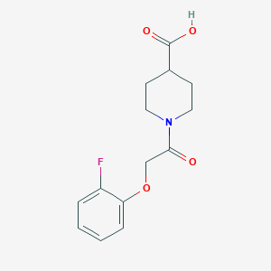 molecular formula C14H16FNO4 B1454053 1-(2-(2-氟苯氧基)乙酰)哌啶-4-羧酸 CAS No. 1054043-50-3