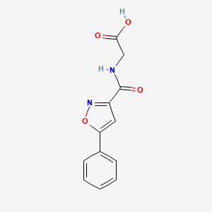 molecular formula C12H10N2O4 B1454058 2-[(5-Phenyl-1,2-oxazol-3-yl)formamido]acetic acid CAS No. 176593-99-0