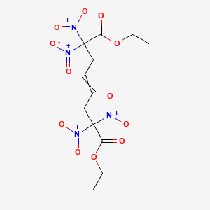 molecular formula C12H16N4O12 B14540590 Diethyl 2,2,7,7-tetranitrooct-4-enedioate CAS No. 62116-15-8