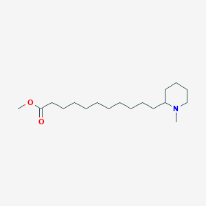 molecular formula C18H35NO2 B14540591 Methyl 11-(1-methylpiperidin-2-YL)undecanoate CAS No. 62182-88-1