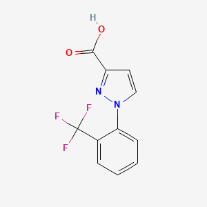 molecular formula C11H7F3N2O2 B1454063 1-[2-(三氟甲基)苯基]-1H-吡唑-3-羧酸 CAS No. 1152815-38-7