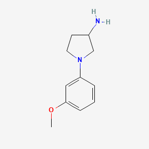 molecular formula C11H16N2O B1454064 1-(3-Methoxyphenyl)pyrrolidin-3-amine CAS No. 1083246-43-8