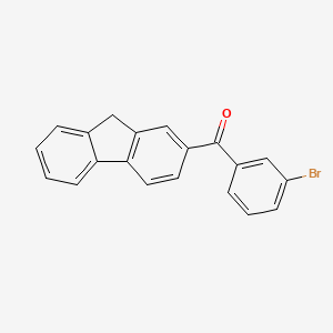 molecular formula C20H13BrO B14540702 Methanone, (3-bromophenyl)-9H-fluoren-2-yl- CAS No. 62093-54-3