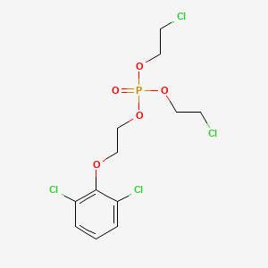 molecular formula C12H15Cl4O5P B14540706 Bis(2-chloroethyl) 2-(2,6-dichlorophenoxy)ethyl phosphate CAS No. 61904-97-0