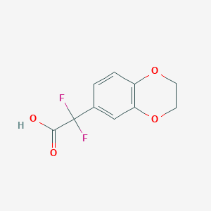 molecular formula C10H8F2O4 B1454084 (2,3-二氢苯并[1,4]二氧杂环-6-基)二氟乙酸 CAS No. 1250806-18-8