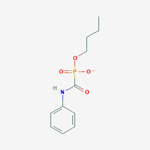 molecular formula C11H15NO4P- B14540852 Butoxy(phenylcarbamoyl)phosphinate CAS No. 62277-91-2