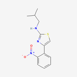molecular formula C13H15N3O2S B1454102 N-(2-甲基丙基)-4-(2-硝基苯基)-1,3-噻唑-2-胺 CAS No. 1282591-35-8