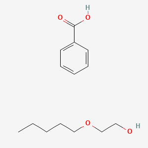 molecular formula C14H22O4 B14541070 Benzoic acid;2-pentoxyethanol CAS No. 62254-54-0