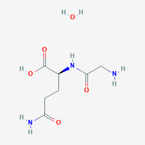 molecular formula C7H15N3O5 B145411 グリシル-L-グルタミン一水和物 CAS No. 131115-71-4