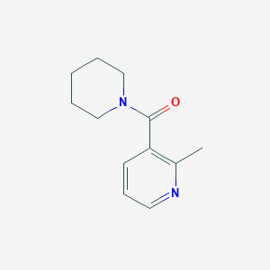 molecular formula C12H16N2O B14541106 Piperidine, 1-[(2-methyl-3-pyridinyl)carbonyl]- CAS No. 62326-46-9