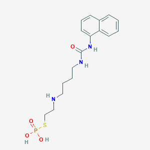 molecular formula C17H24N3O4PS B14541141 S-{2-[(4-{[(Naphthalen-1-yl)carbamoyl]amino}butyl)amino]ethyl} dihydrogen phosphorothioate CAS No. 62220-12-6