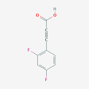 molecular formula C9H4F2O2 B1454116 3-(2,4-Difluorophenyl)prop-2-ynoic acid CAS No. 873075-53-7