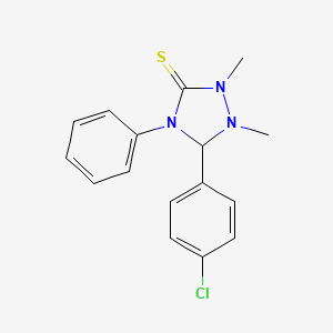 5-(4-Chlorophenyl)-1,2-dimethyl-4-phenyl-1,2,4-triazolidine-3-thione