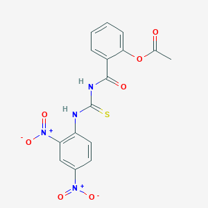 2-{[(2,4-Dinitrophenyl)carbamothioyl]carbamoyl}phenyl acetate