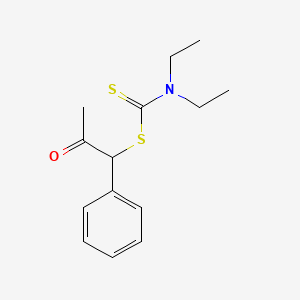 2-Oxo-1-phenylpropyl diethylcarbamodithioate